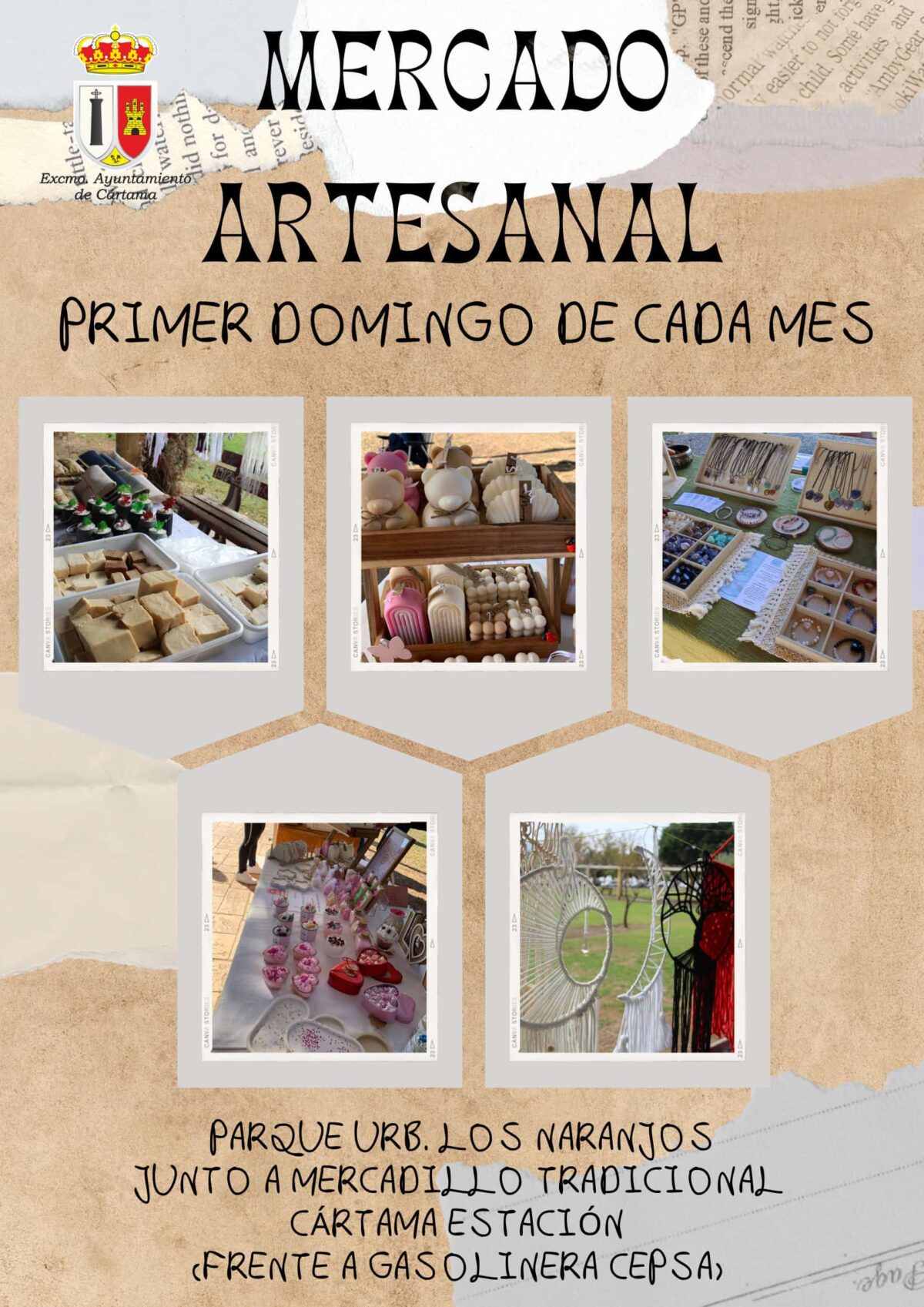 ESTE DOMINGO TENDRÁ LUGAR UNA NUEVA EDICIÓN DEL MERCADO ARTESANAL DE CÁRTAMA
