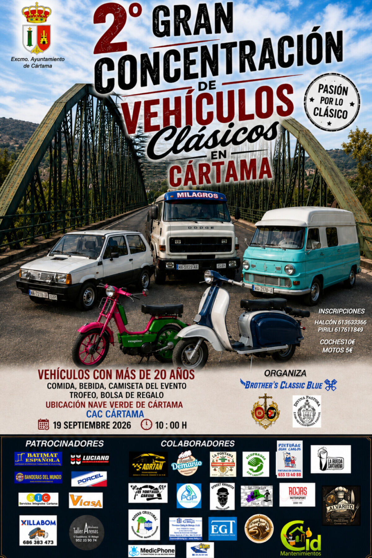 Cártama acogerá una nueva edición de la Concentración de Vehículos Clásicos